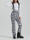 Women's Gsou Snow Elegant Stretch Flare Ski Bibs Pants