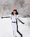 Women's Gsou Snow Classic Faux-Fur Trim Flare Dawn Ski Jumpsuit