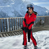 Women's Gsou Snow Classic Faux-Fur Trim Flare Dawn Ski Jumpsuit