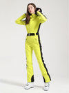 Women's Gsou Snow Classic Faux-Fur Trim Dawn One Piece Jumpsuit Snowsuits
