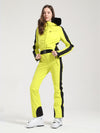 Women's Gsou Snow Classic Faux-Fur Trim Dawn One Piece Jumpsuit Snowsuits