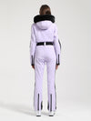 Women's Gsou Snow Classic Faux-Fur Trim Dawn One Piece Jumpsuit Snowsuits