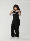 Kid's Air Pose Oblique Zipper Cargo Snow Bibs Pants