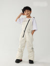 Kid's Air Pose Oblique Zipper Cargo Snow Bibs Pants