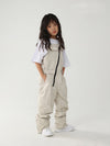 Kid's Air Pose Oblique Zipper Cargo Snow Bibs Pants