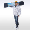 Men's Unisex Snowy Owl Mountain Waterproof Hooded Ski Jacket