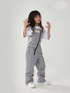 Kid's Air Pose Oblique Zipper Cargo Snow Bibs Pants