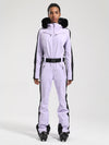 Women's Gsou Snow Classic Faux-Fur Trim Dawn One Piece Jumpsuit Snowsuit