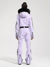 Women's Gsou Snow Classic Faux-Fur Trim Dawn One Piece Jumpsuit Snowsuit