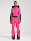 Women's Gsou Snow Classic Faux-Fur Trim Dawn One Piece Jumpsuit Snowsuit