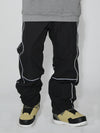 Men's Gsou Snow Reflective Pinstriped Letter Snow Pants