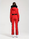 Women's Gsou Snow Classic Faux-Fur Trim Flare Dawn Ski Jumpsuit