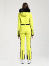 Women's Gsou Snow Classic Faux-Fur Trim Flare Dawn Ski Jumpsuit