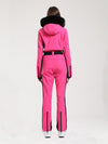 Women's Gsou Snow Classic Faux-Fur Trim Flare Dawn Ski Jumpsuit