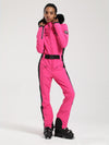 Women's Gsou Snow Classic Faux-Fur Trim Flare Dawn Onesie Ski Suit