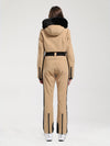 Women's Gsou Snow Classic Faux-Fur Trim Flare Dawn Ski Jumpsuit