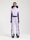 Women's Gsou Snow Classic Faux-Fur Trim Flare Dawn Onesie Ski Suit