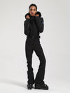 Women's Gsou Snow Classic Faux-Fur Trim Flare Dawn Onesie Ski Suit