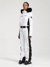 Women's Gsou Snow Classic Faux-Fur Trim Flare Dawn Onesie Ski Suit