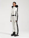 Women's Gsou Snow Classic Faux-Fur Trim Dawn One Piece Jumpsuit Snowsuit