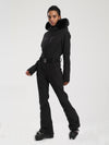 Women's Gsou Snow Classic Faux-Fur Trim Dawn One Piece Jumpsuit Snowsuit