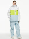 Women's Arctic Queen Mountain Windbreaker Thermal Snow Suits with Overalls Bibs