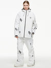 Women's Arctic Queen Snowflake Princess Fantasy Snow Suit with Overalls Bibs