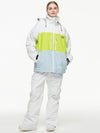 Women's Arctic Queen Mountain Windbreaker Thermal Snow Suits with Overalls Bibs