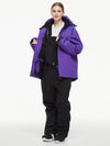 Women's Arctic Queen Mountain Windbreaker Thermal Snow Suits with Overalls Bibs