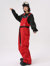 Women's East Skiing Prime Baggy Overall Cargo Snow Bibs Ski Pants