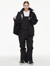 Women's Arctic Queen Mountain Windbreaker Thermal Snow Suits with Overalls Bibs