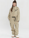 Women's Nandn Mountain Cargo Baggy Snowsuit One Piece Snow Jumpsuit