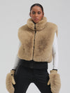 Women's Mountain Luxe High Pile Fleece Winter Fashion Ski Vest