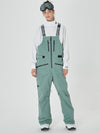 Women's Mountain Freerider Swag Cargo Snowboard Bib Overalls Baggy Snow Pants