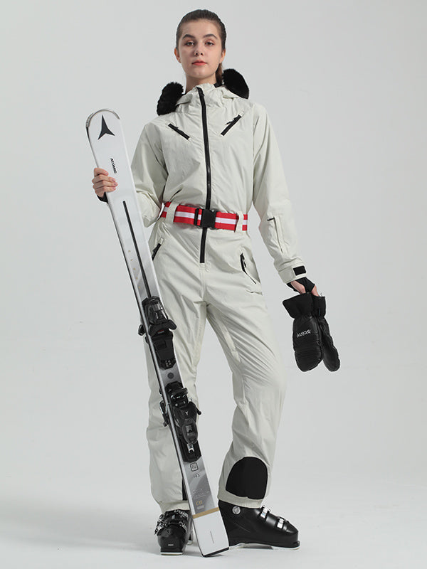 Women's Gsou Snow Padded Belt Ski Suit