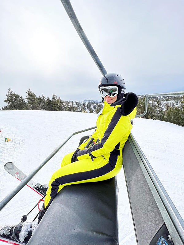 Women's Gsou Snow Classic Faux-Fur Trim Dawn Ski Jumpsuit