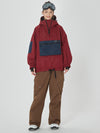 Women's Winter Bomber Baggy Snow Jacket with Swag Cargo Pockets Snowboard Pants