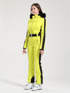 Women's Gsou Snow Classic Faux-Fur Trim Dawn One Piece Jumpsuit Snowsuits
