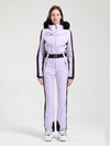 Women's Gsou Snow Classic Faux-Fur Trim Dawn One Piece Jumpsuit Snowsuits