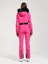 Women's Gsou Snow Classic Faux-Fur Trim Dawn One Piece Jumpsuit Snowsuits