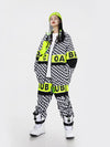 Dawnski Women's Street Style Plaid Snow Suits