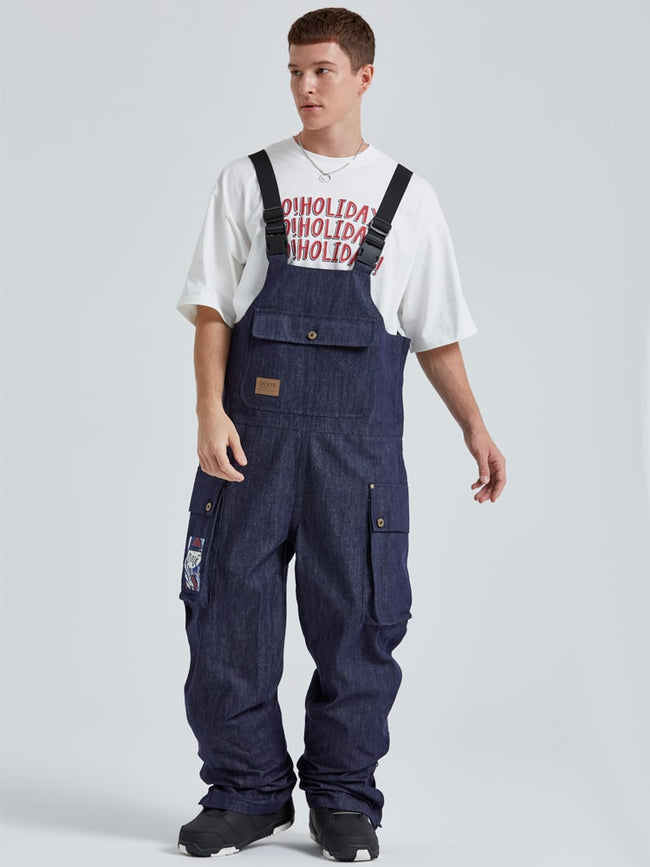 Men's Outdoor Denim Jeans Bibs Overall