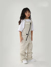 Kid's Air Pose Oblique Zipper Cargo Snow Bibs Pants
