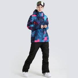 Women's SMN Winter Fashion Snow Graffiti Ski Suits - Jacket & Pants Set