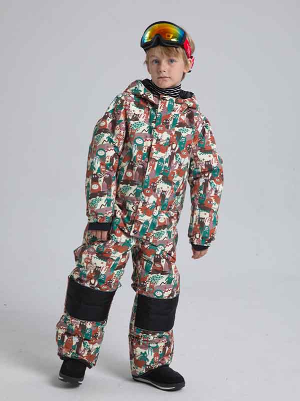 Boy & Girls Animal World One Piece Snowsuits