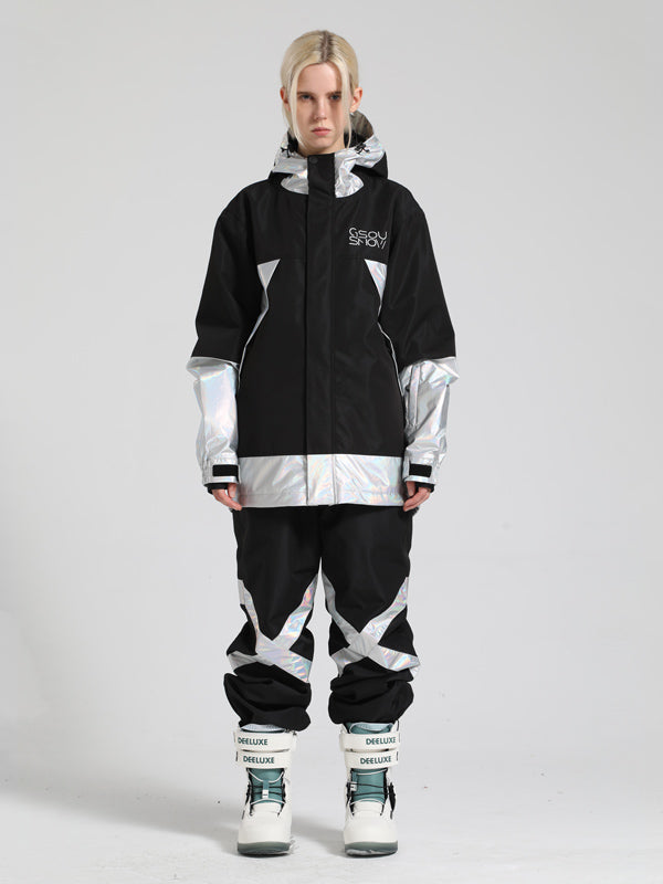 Women's Gsou Snow Glowing Snowboard Jacket & Pants Sets