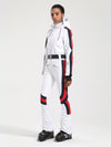Women's Gsou Snow Retro Belted Stripe Flare Onesie Ski Suit