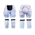 Pink Nandn Unisex Tri-Flex Protective Shorts & Knee Pads Set