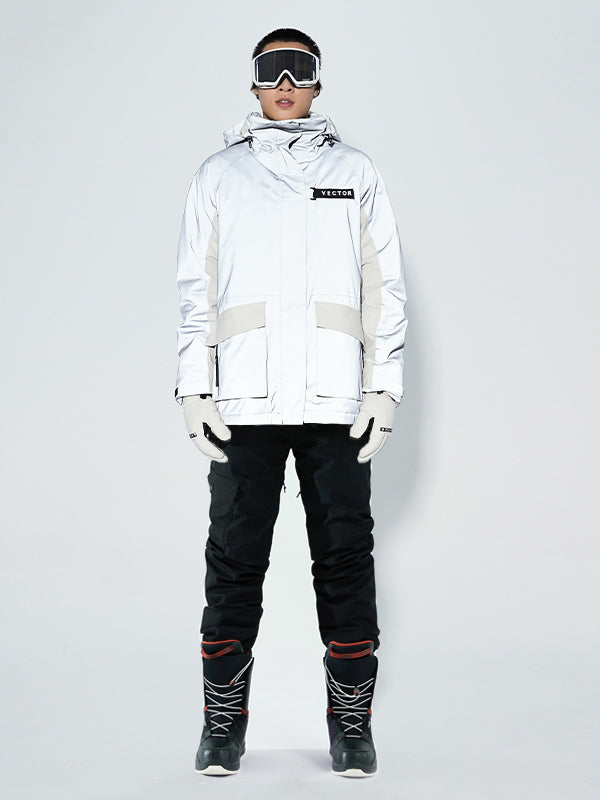 Men's Vector Unisex Silver Solider Reflective Winter Snow Suits