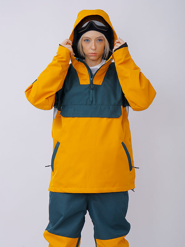 Women's Dawnski Alpine Ranger Pullover Anorak Jacket Colorblock Snow Hoodie